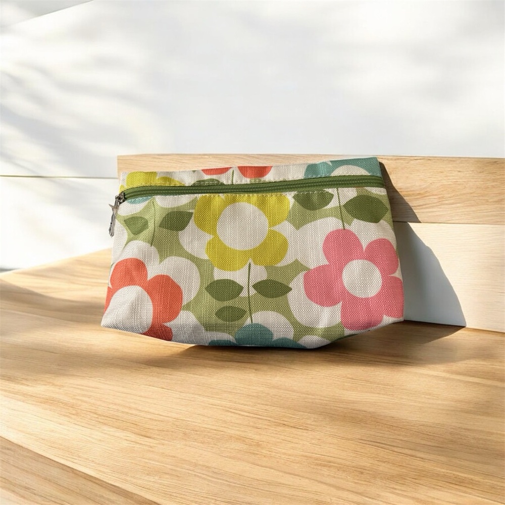 Floral Canvas Pouch - Multicolor